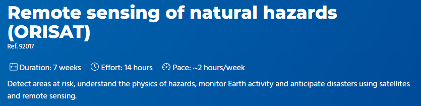 Remote sensing of natural hazards (ORISAT)