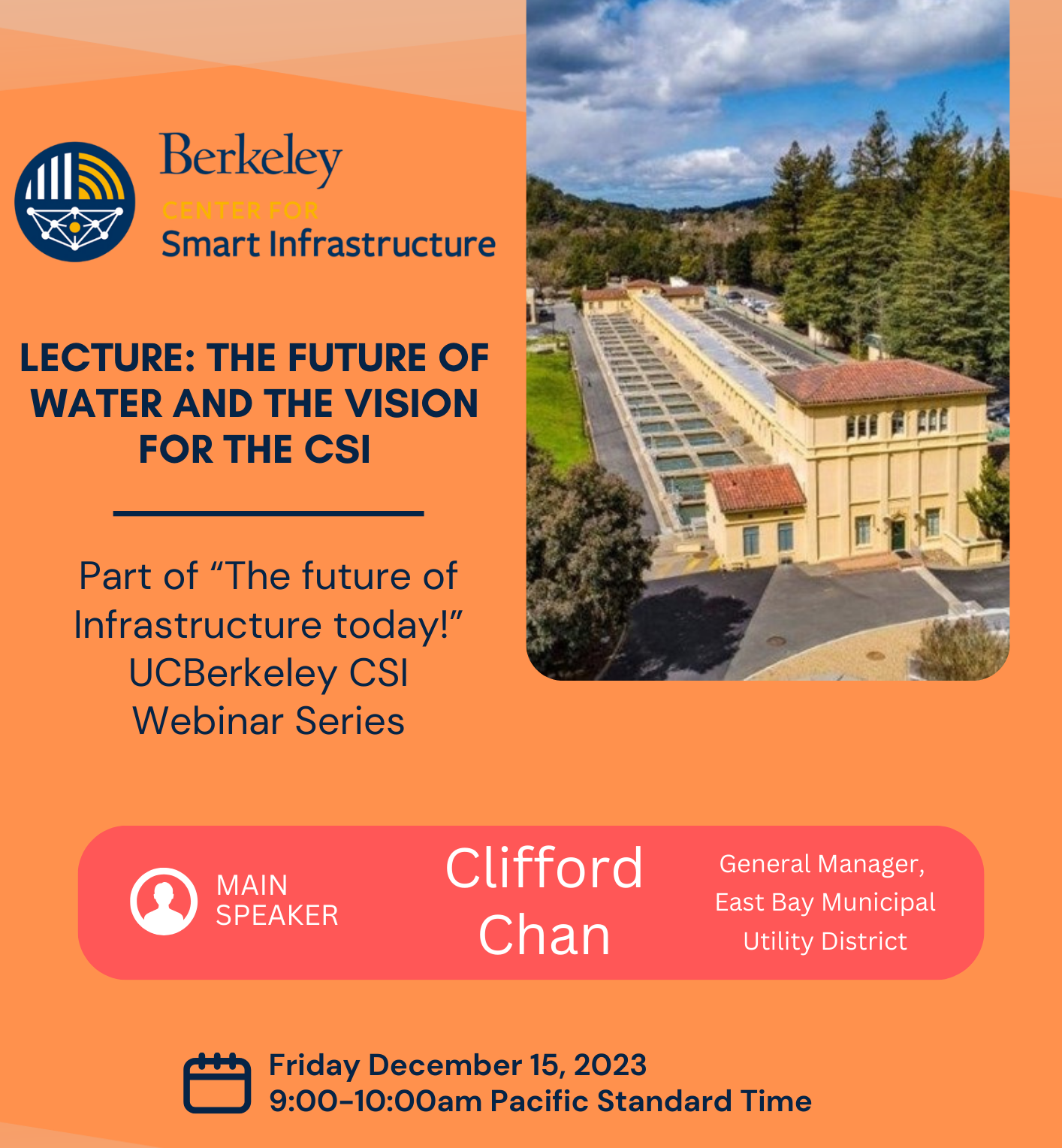 "The Future of Water and the Vision for the CSI", part of "The future of Infrastructure today!" webinar series