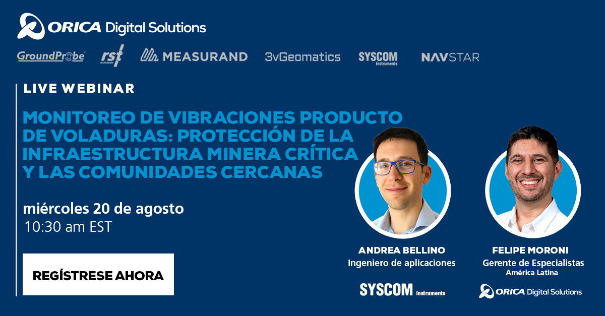 WEBINAR EN VIVO Monitoreo de vibraciones producto de voladuras: protección de la infraestructura minera crítica y las comunidades cercanas