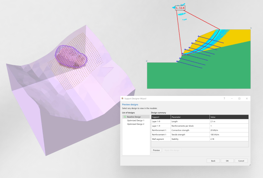 Advanced Design and Analysis of Supports with 2D and 3D LEM