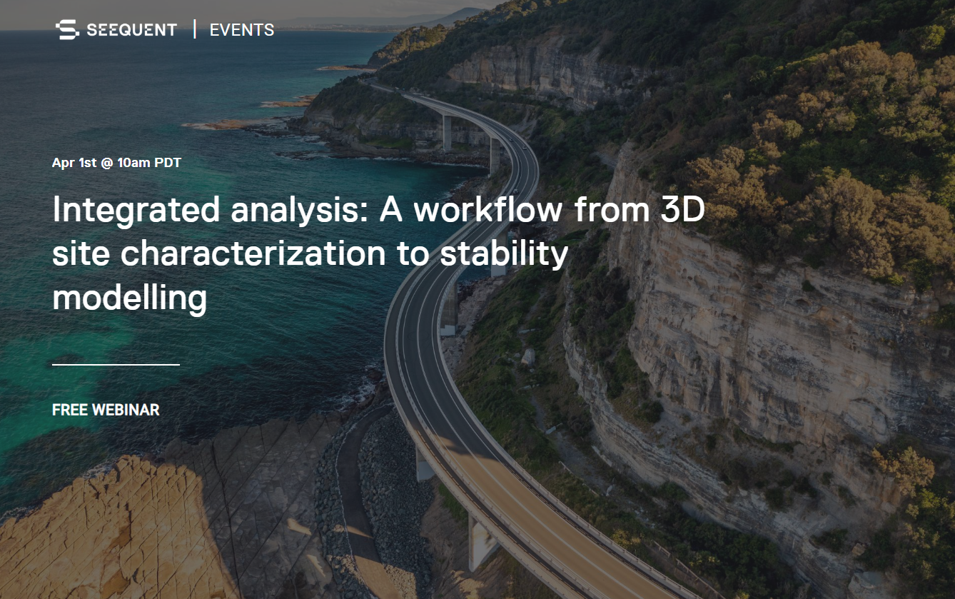 Integrated analysis: A workflow from 3D site characterization to stability modelling