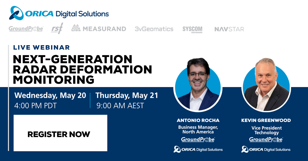 Orica Digital Solutions' LIVE WEBINAR: Next-Generation Radar Deformation Monitoring