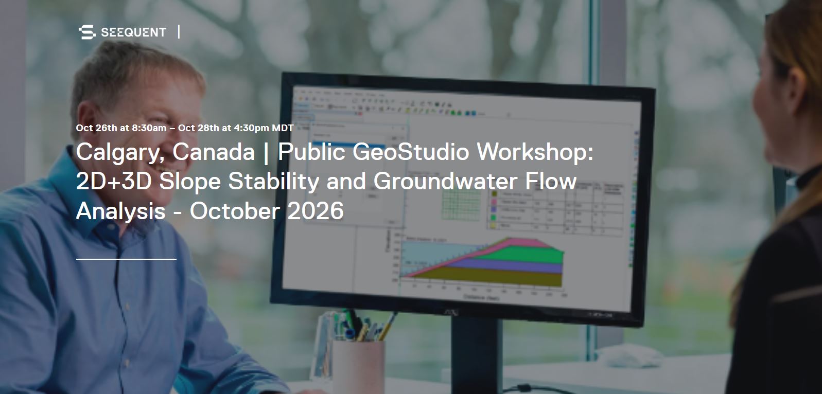 Calgary, Canada | Public GeoStudio Workshop: 2D+3D Slope Stability and Groundwater Flow Analysis - October 2026