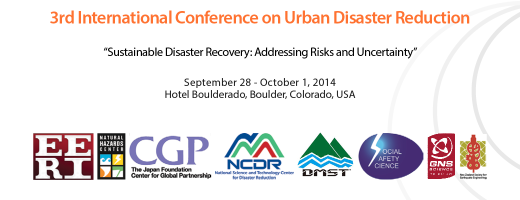 3rd International Conference on Urban Disaster Reduction