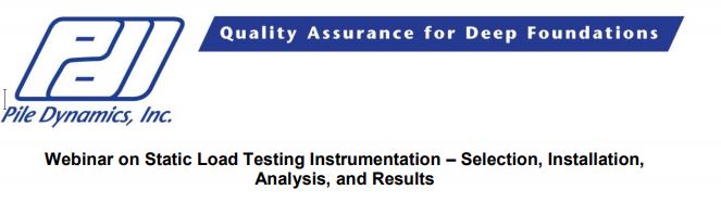Webinar on Static Load Testing Instrumentation