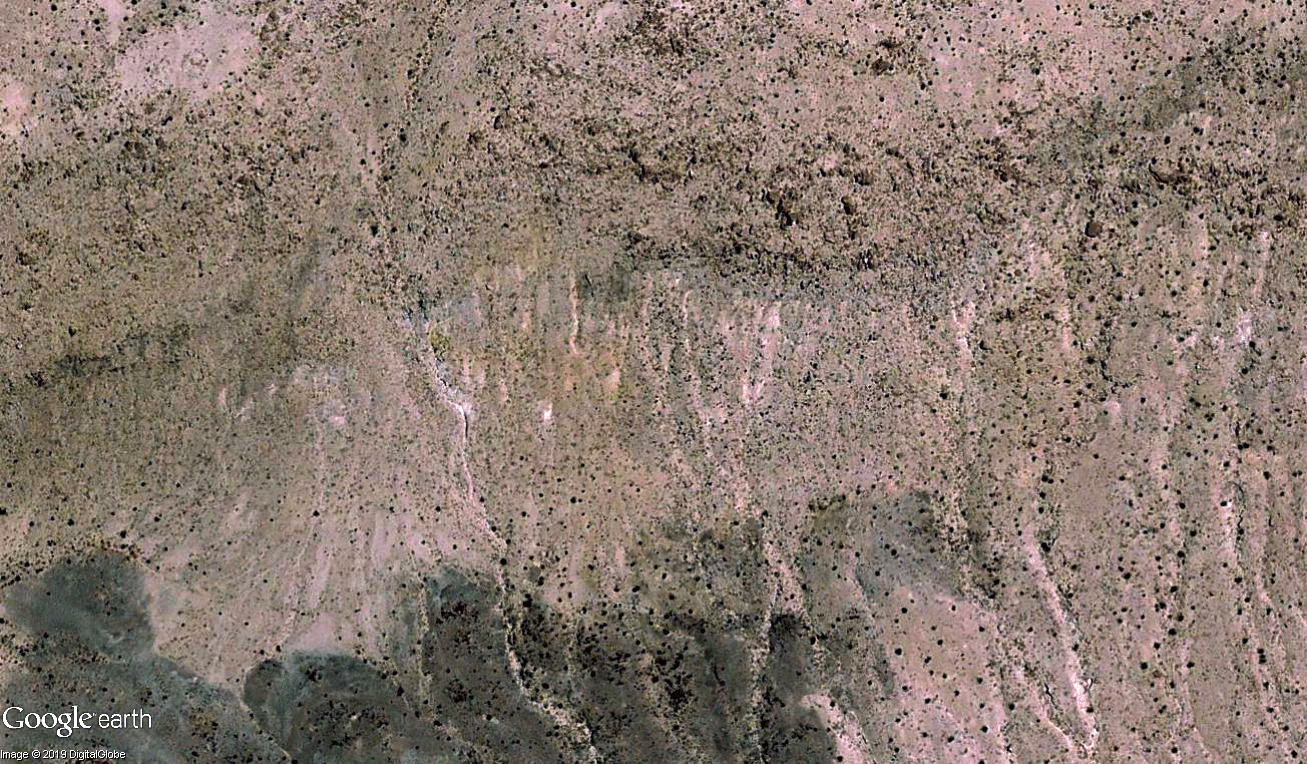 A strip of ground moved along the fault