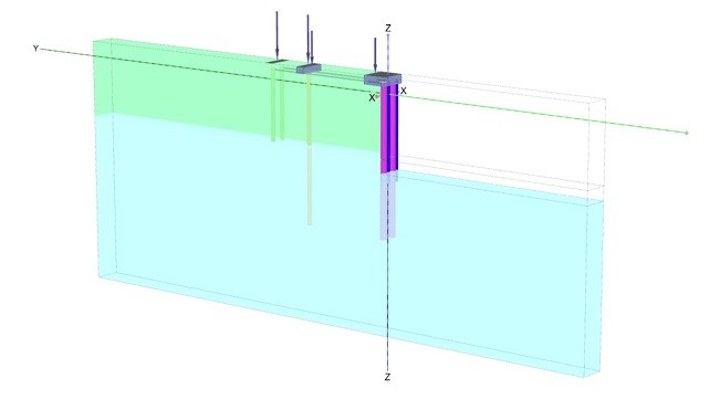 (b) 3D representation Figure 2: Quay wall model