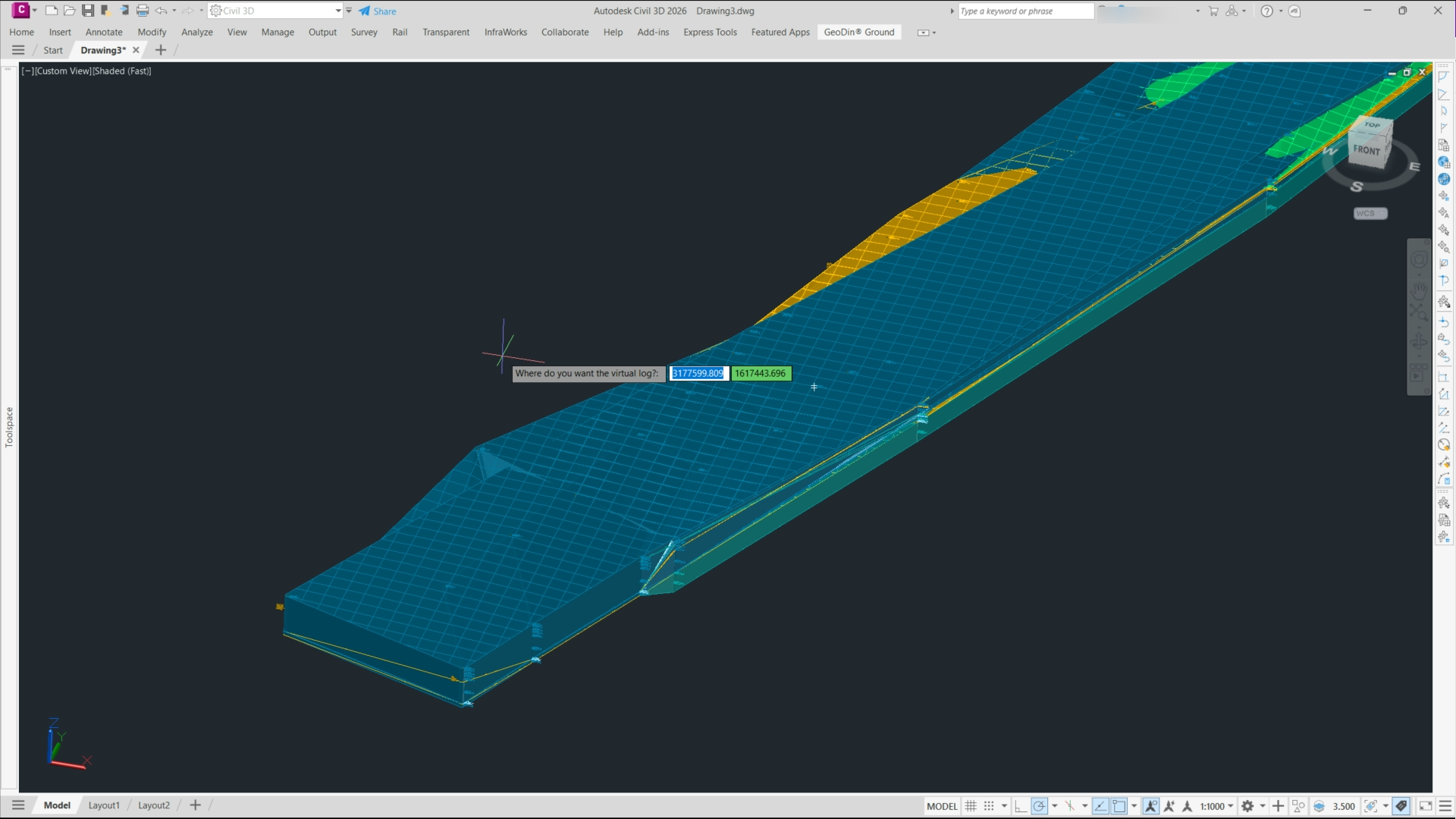 GeoDin Ground for Civil 3D: subsurface modelling in practice for designers